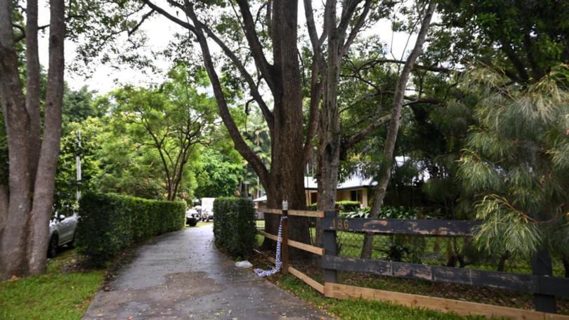 A 33-year-old woman was shot in the back at Tallebudgera on the Gold Coast on Wednesday.