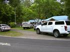 Emergency services at the scene on Trees Road in Tallebudgera. 