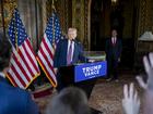 President-elect Donald Trump speaks during a news conference at his Mar-a-Lago club in Palm Beach, Fla., Jan. 7, 2025.  Trump’s news conference at Mar-a-Lago was a reminder of what the next four years may have in store. 