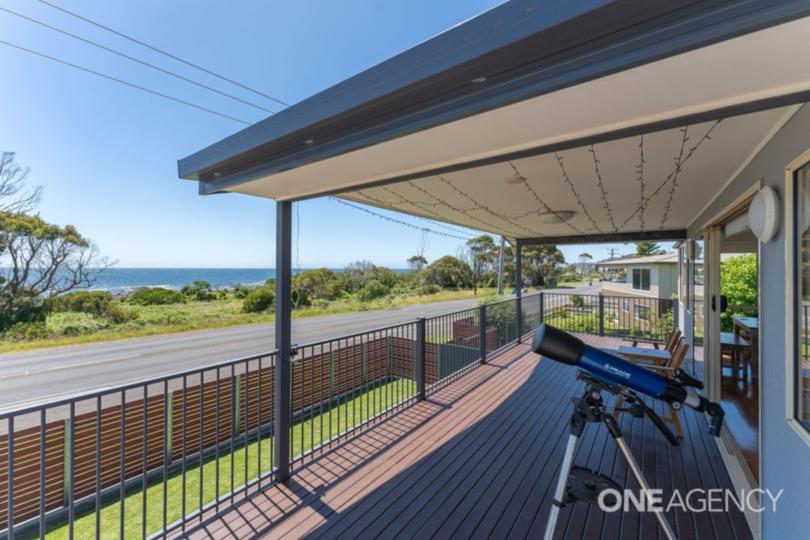 The stunning view from 366 Preservation Drive, Sulphur Creek, in Tasmania.