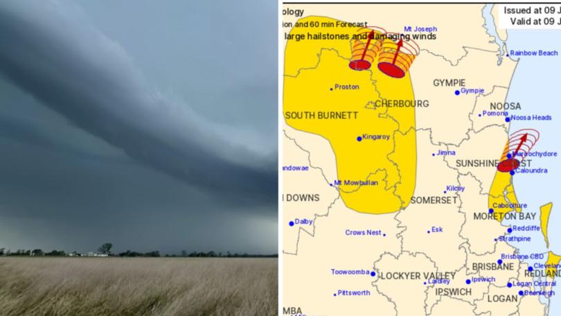 A severe thunderstorm warning has been issued for residents in parts of south east Queensland. 