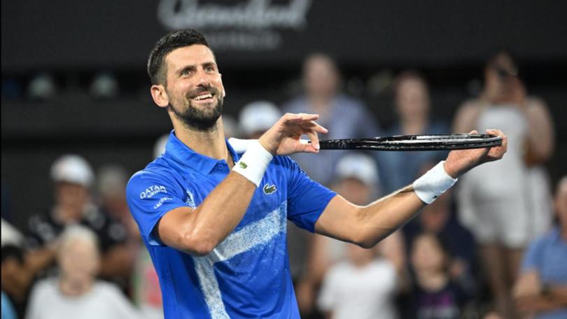 Novak Djokovic serenades his fans - and his family - after his latest triumph in Brisbane. 