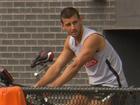 Nick Daicos was reduced to the stationary bike at training on Friday. 