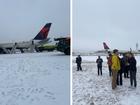 Four passengers have received minor injuries after another plane incident occurred in the USA on Friday.