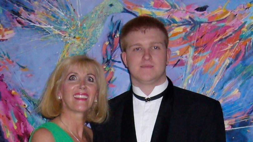 Rory Sykes, 32, with his mother Shelly Sykes. 