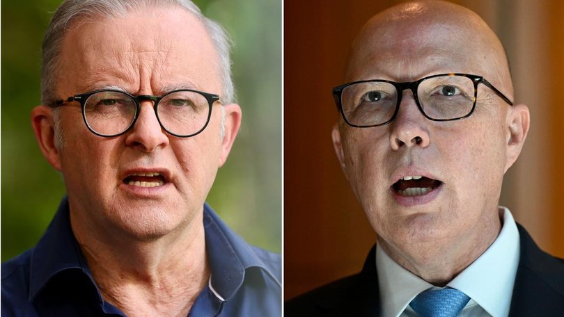 Anthony Albanese (left) and Peter Dutton are in campaign mode as a federal election looms. ((A)manda Parkinson/AAP PHOTOS)