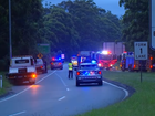 A young man has died after his car plunged off the side of a road in wet conditions on the Sunshine Coast.