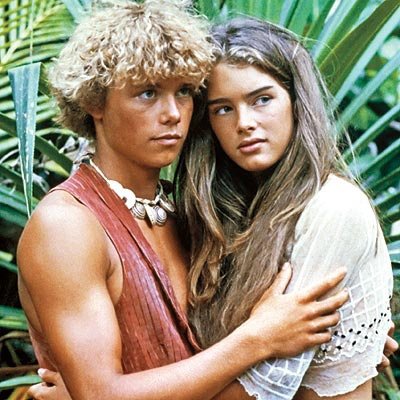 Christopher Atkins and Brooke Shields in Blue Lagoon.