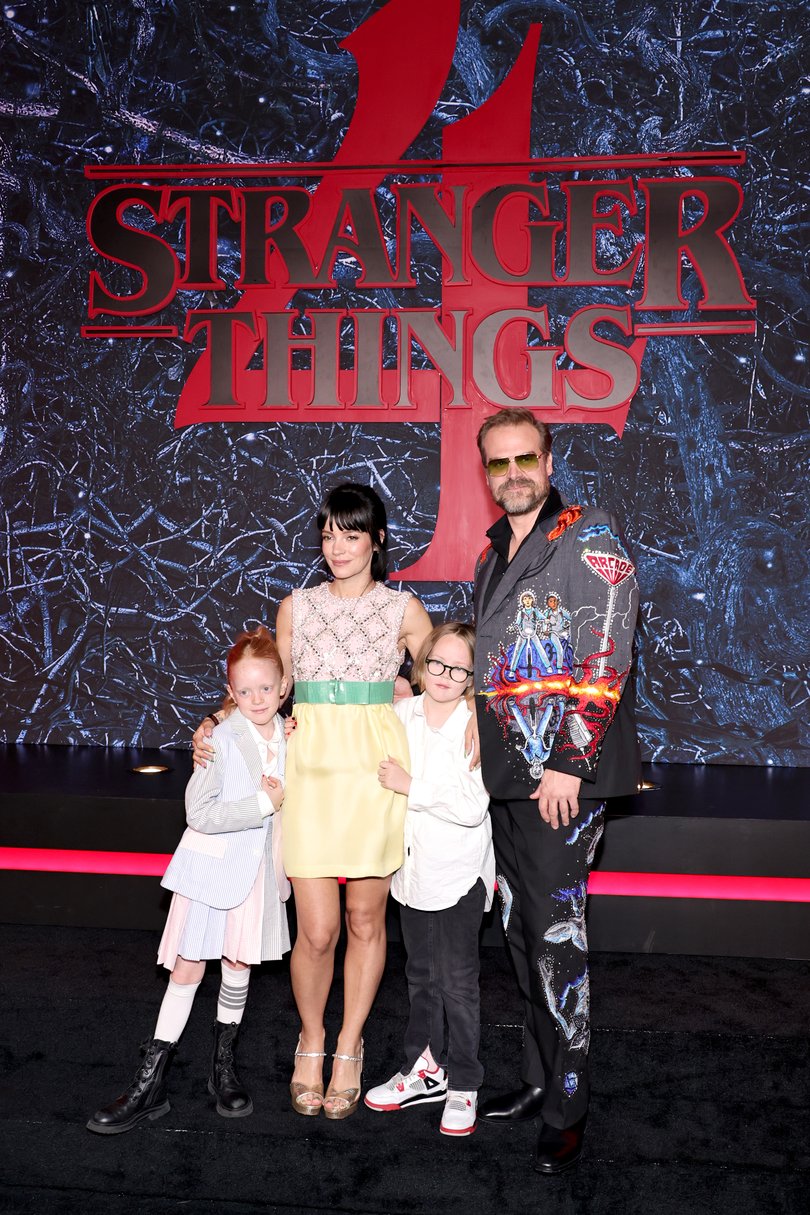 Lily Allen and David Harbour attend Netflix's "Stranger Things" Season 4 New York Premiere. 