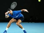 Novak Djokovic needed four sets to overcome Nishesh Basavareddy at the Australian Open. (Joel Carrett/AAP PHOTOS)