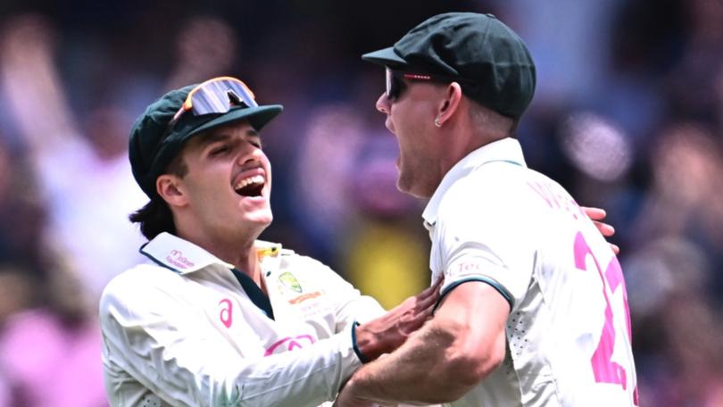 Beau Webster (right) debuted with Sam Konstas (left) in Australia’s series win over India.