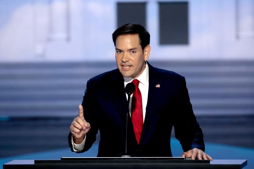 Senator Marco Rubio, a Republican from Florida, speaks during the Republican National Convention.