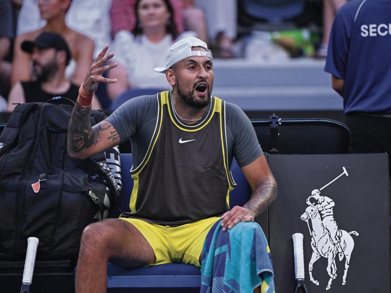 A battered Nick Kyrgios accepts he may have played his last Australian Open singles match.-