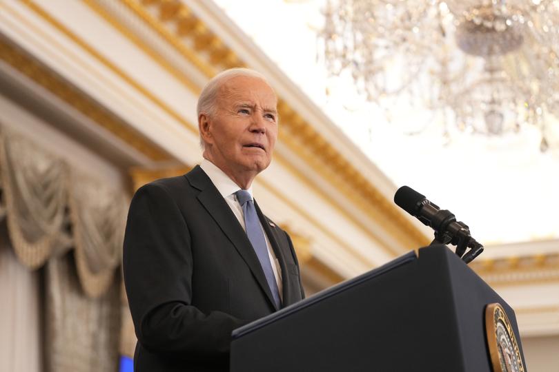 President Joe Biden delivers remarks about his foreign policy, at the State Department in Washington on Monday, Jan. 13, 2025. 