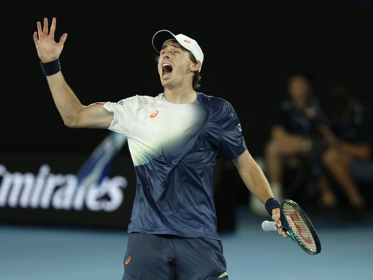 Alex de Minaur sealed a spot in the second round by beating Dutchman Botic van de Zandschulp.