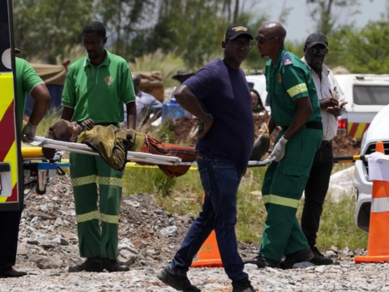 Some 82 survivors have been pulled from the illegal South African goldmine, and 36 dead bodies.