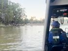 Marine Rescue volunteers search the Murray River after a missing man fell from a boat.