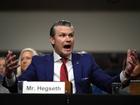 .President-elect Donald Trump's nominee for Secretary of Defence Pete Hegseth testifies during his Senate Armed Services confirmation hearing.