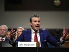 .President-elect Donald Trump's nominee for Secretary of Defence Pete Hegseth testifies during his Senate Armed Services confirmation hearing.