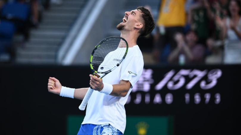 Thanasi Kokkinakis overcame injury troubles to reach the second round.