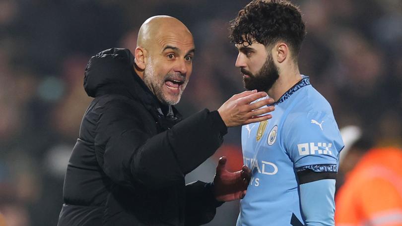 Pep Guardiola with Josko Gvardiol post-match.