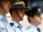 Tyler Jury during his time as an Air Force Cadet at last year’s Anzac Day parade through Perth.