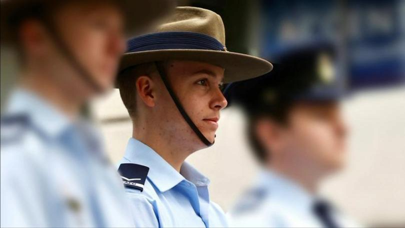 Tyler Jury pictured during his time as an Air Force cadet.