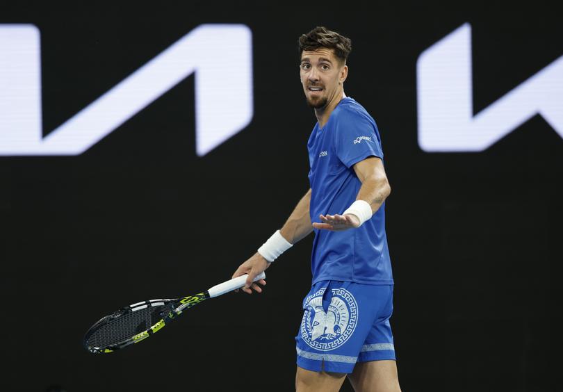 Thanasi Kokkinakis went down in a five-set thriller.