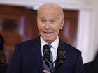 President Joe Biden speaking from the Entrance Hall of the White House.