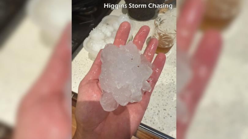 Large hail smashed parts of Springbrook and Tallebudgera in the state’s southeast. 