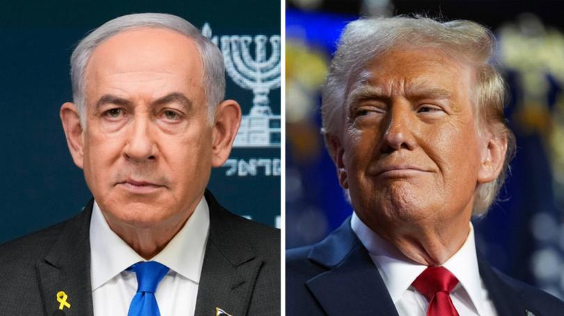 Israeli PM Benjamin Netanyahu and Donald Trump.