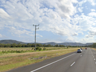 The stretch of highway where the car was turning right.