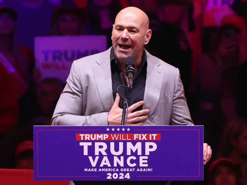 Dana White at a Trump rally.