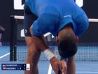 Novak Djokovic is struggling with some sort of injury.