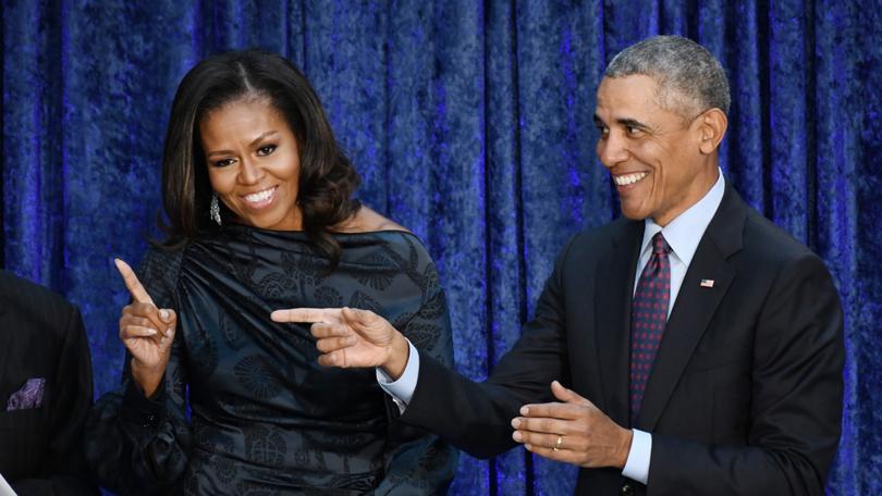 Former President Barack Obama and first lady Michelle Obama.