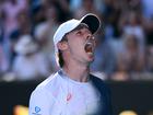 Alex de Minaur has survived a huge scare to keep his Australian Open dream alive and etch his name in the tennis history books.