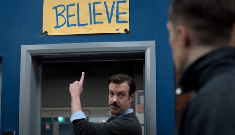 The ‘BELIEVE’ sign is integral to Ted Lasso.