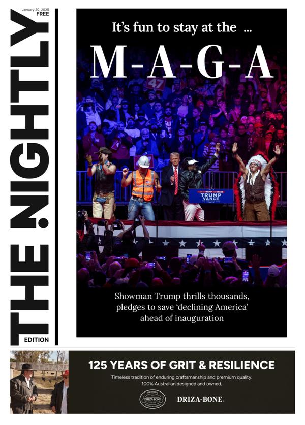 The Nightly cover for 20-01-2025