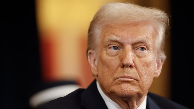 U.S. President-elect Donald Trump arrives for inauguration ceremonies in the Rotunda of the U.S. Capitol on January 20, 2025 in Washington, DC. Donald Trump takes office for his second term as the 47th president of the United States. Photo by Chip Somodevilla/Pool/ABACAPRESS.COM.