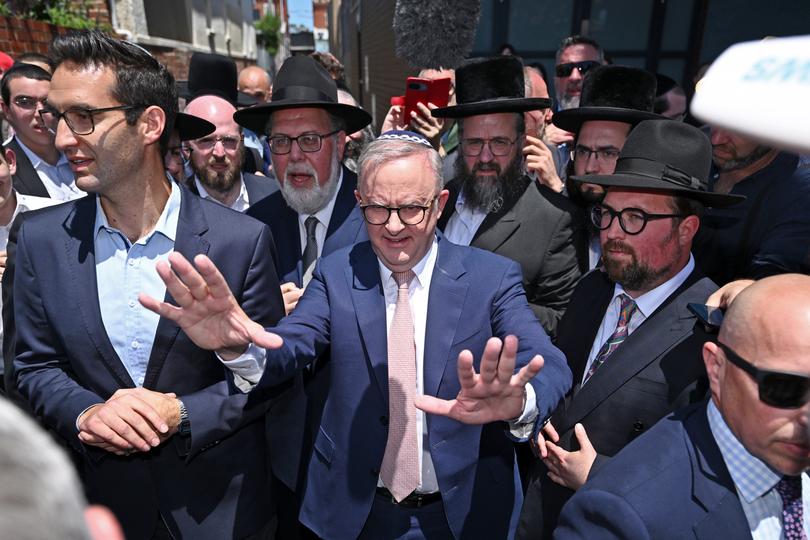 Albanese was under fire after his late arrival at the Adass Israel Synagogue in Melbourne, which had been firebombed in an anti-Semitic attack.