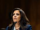 Rep. Elise Stefanik (R-New York) testifies Tuesday during her confirmation hearing before the Senate Foreign Relations Committee.