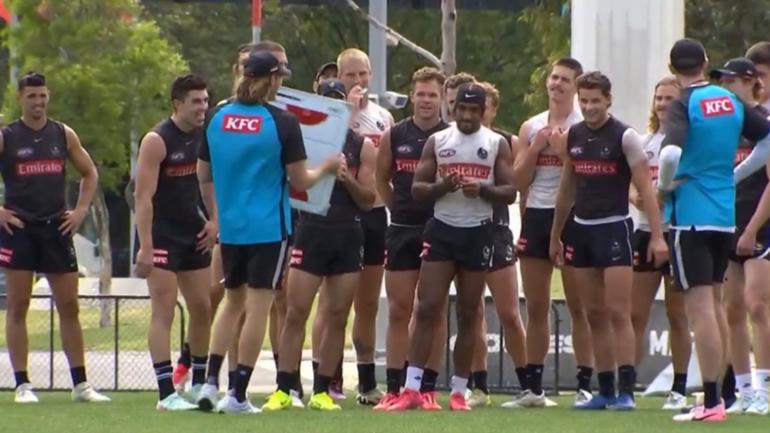 Nathan Murphy at Collingwood training.