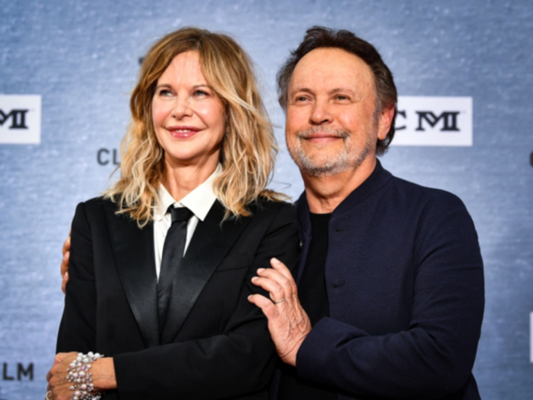 Meg Ryan and Billy Crystal on April 11, 2019 in Hollywood.