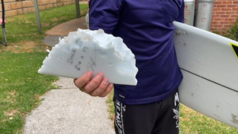 Kittow said he put his board between himself and the shark, before hitting the ocean creature to protect himself and escape.