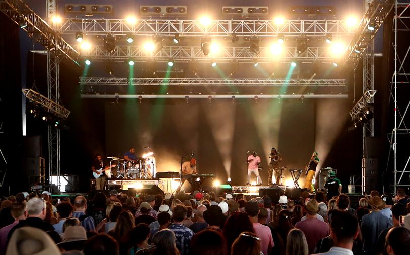 PJ Morton performs during Bluesfest 2024 in Byron Bay, on Sunday, March 31, 2024. 