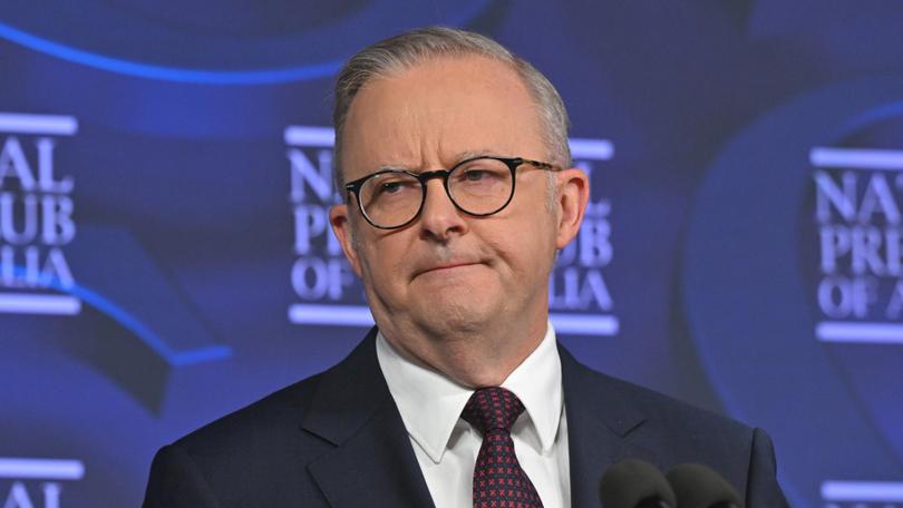 Prime Minister Anthony Albanese at the National Press Club.