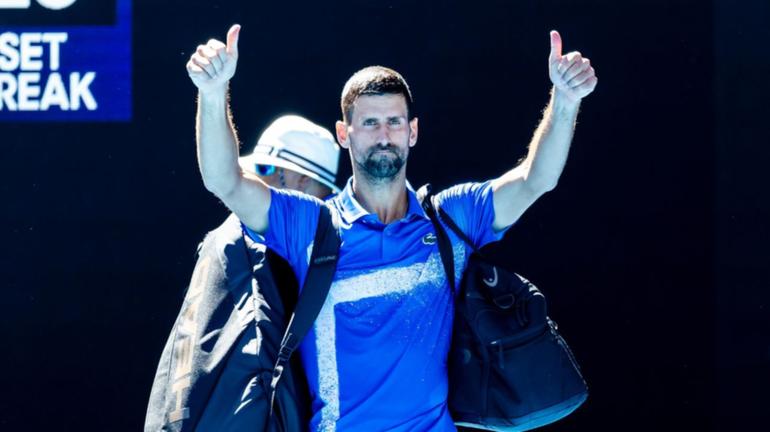 Novak Djokovic was booed off by the crowd after his retirement. 