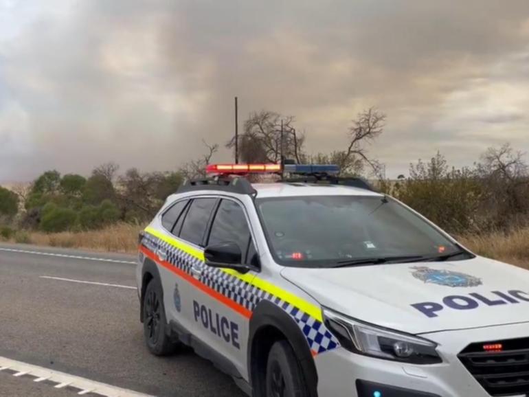 At least two houses are feared lost as a string of bushfires sweep Western Australia. (HANDOUT/WESTERN AUSTRALIA POLICE FORCE)