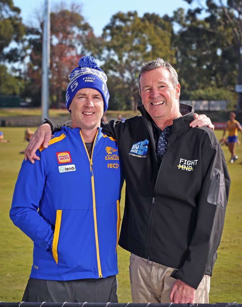 Daniher was the general manager of football operations at the West Coast Eagles when he received the devastating news in 2013, forcing him into retirement.