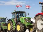 Angry UK farmers are rallying across the country against an inheritance tax. (AP PHOTO)